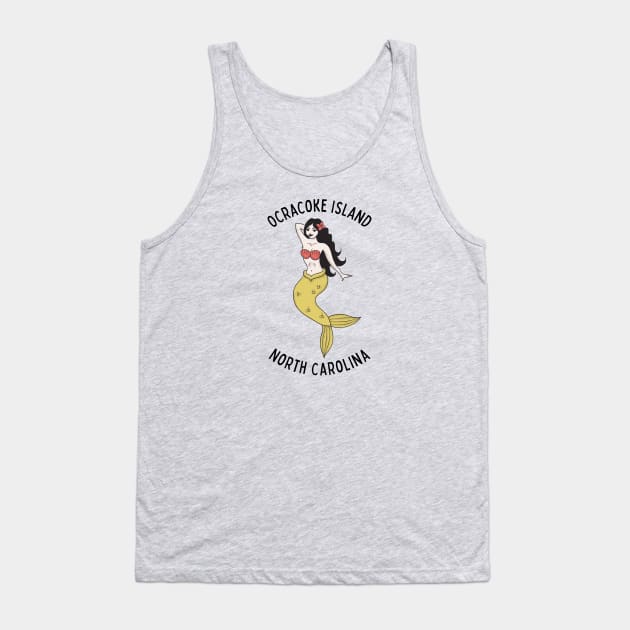 Okracoke Island North Carolina Mermaid Tank Top by carolinafound